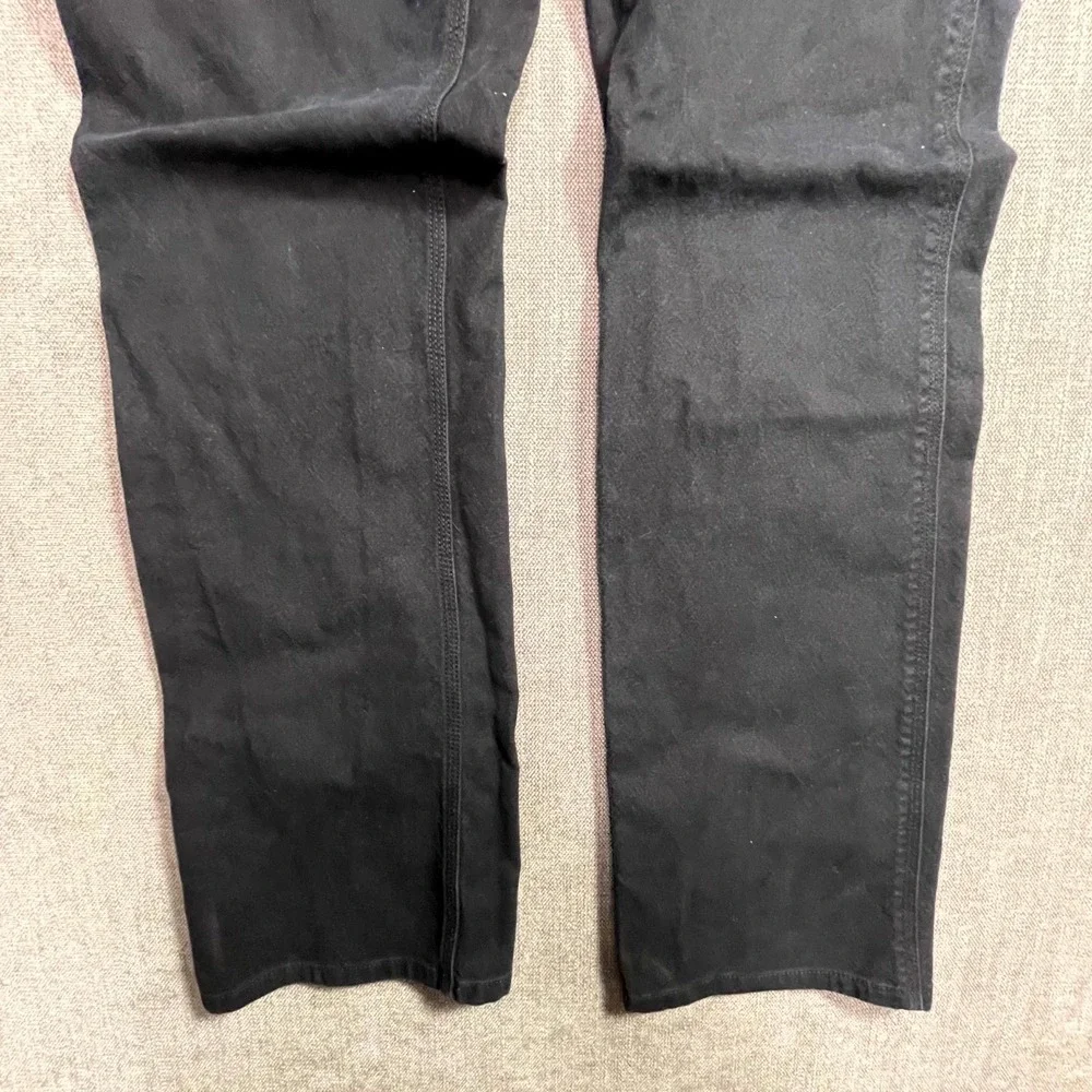 Carhartt Carpenter Pants Mens 34x36 Black Washed Duck Relaxed Fit Workwear